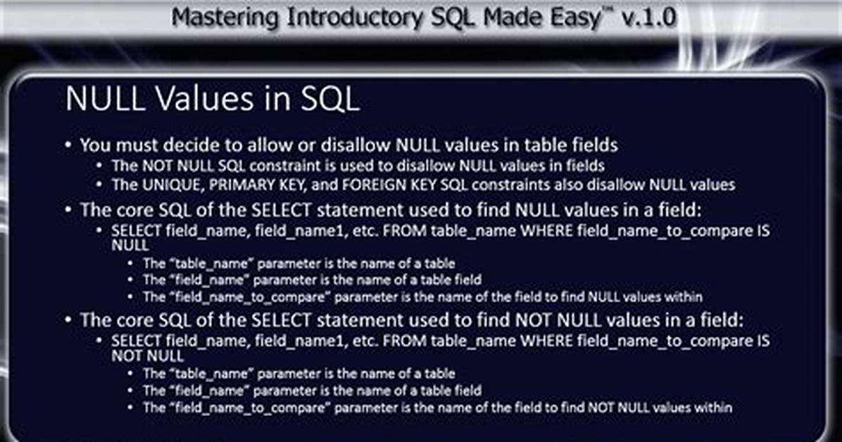 What Is Null Value in Db2