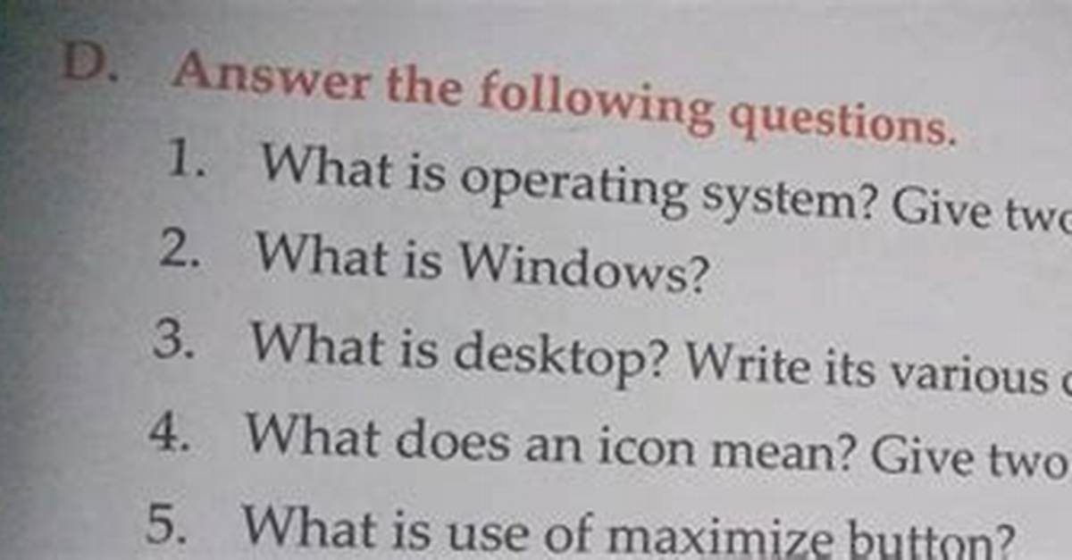 What Is Operating System and Give Two Examples?