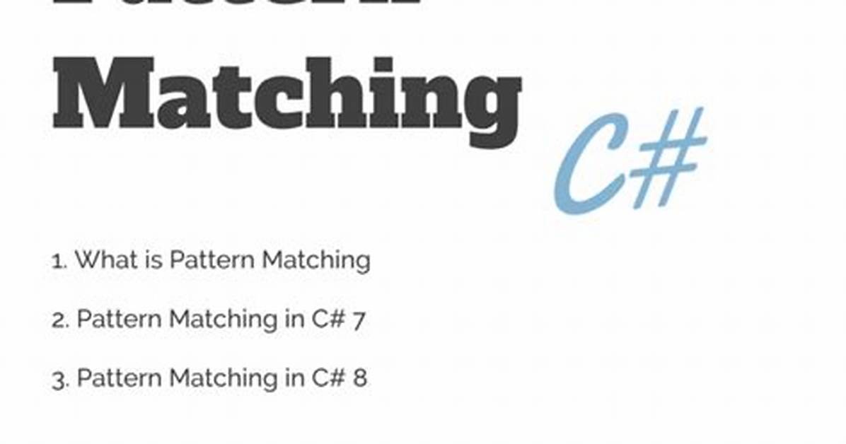 What Is 'Pattern Matching' in Functional Languages?