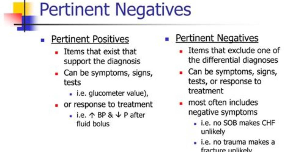 What Is Pertinent Negative