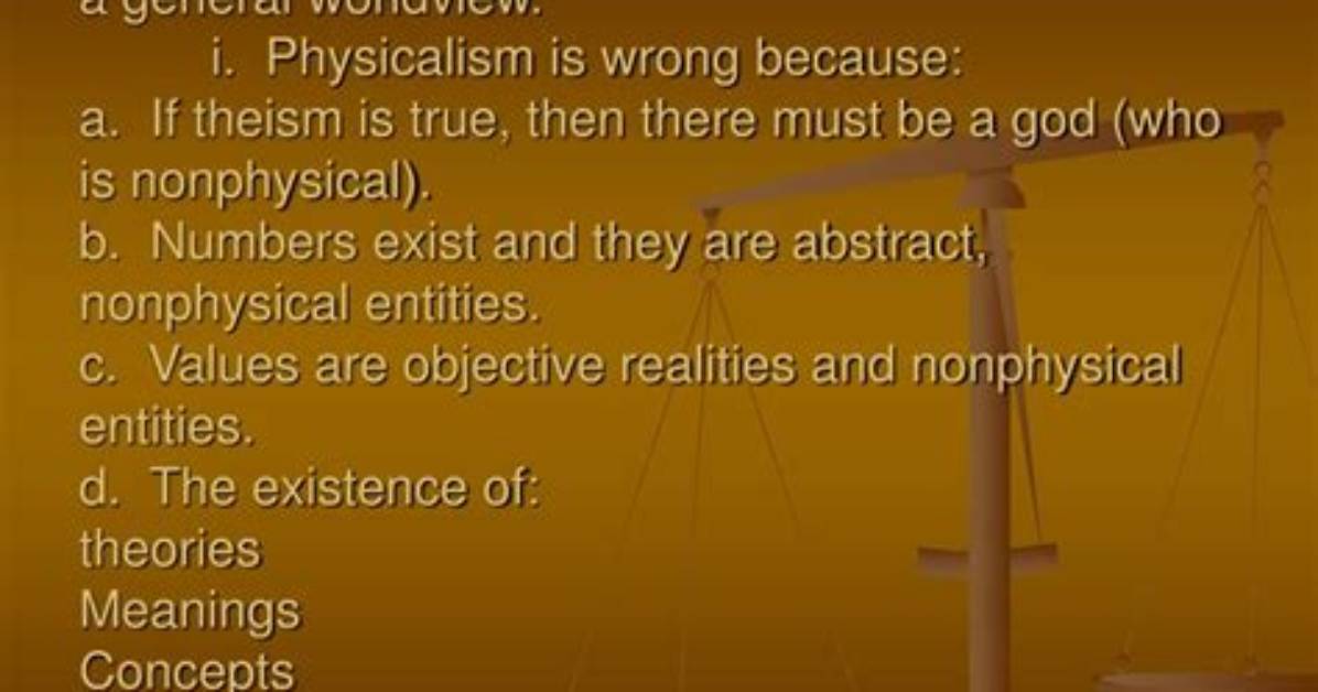 What Is Physicalism Problem?