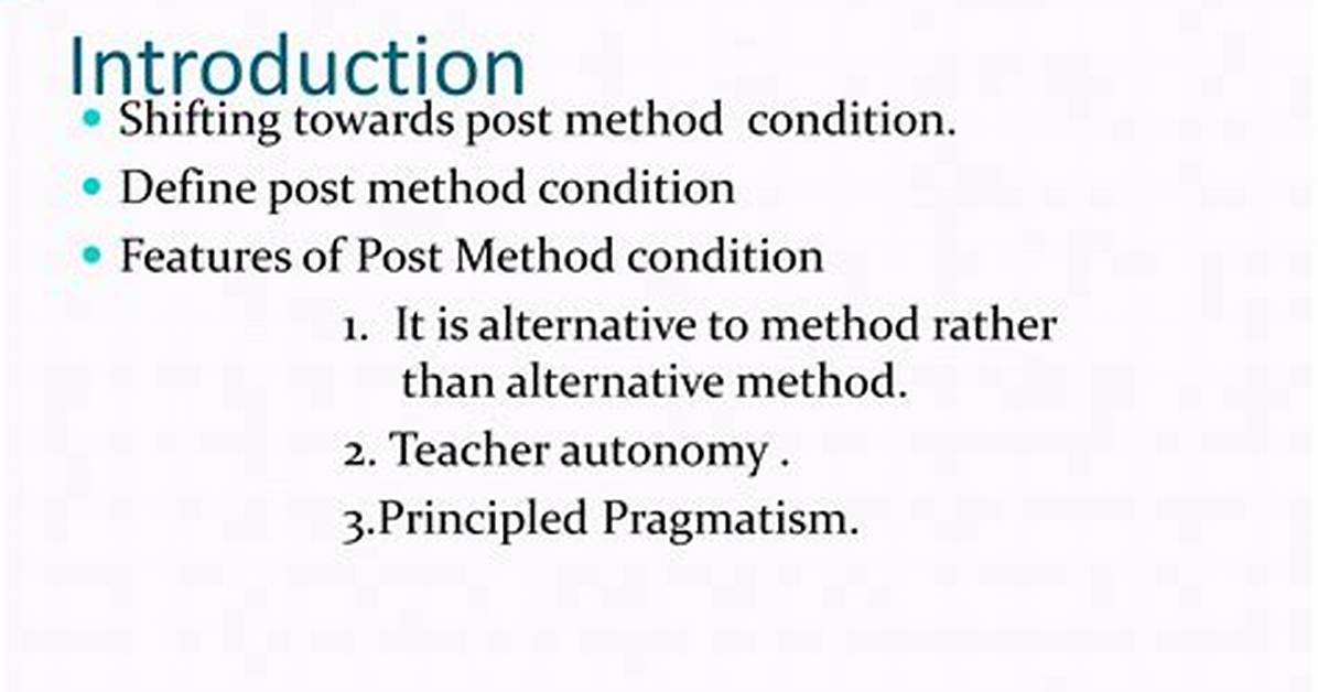 What Is Post Method Condition?