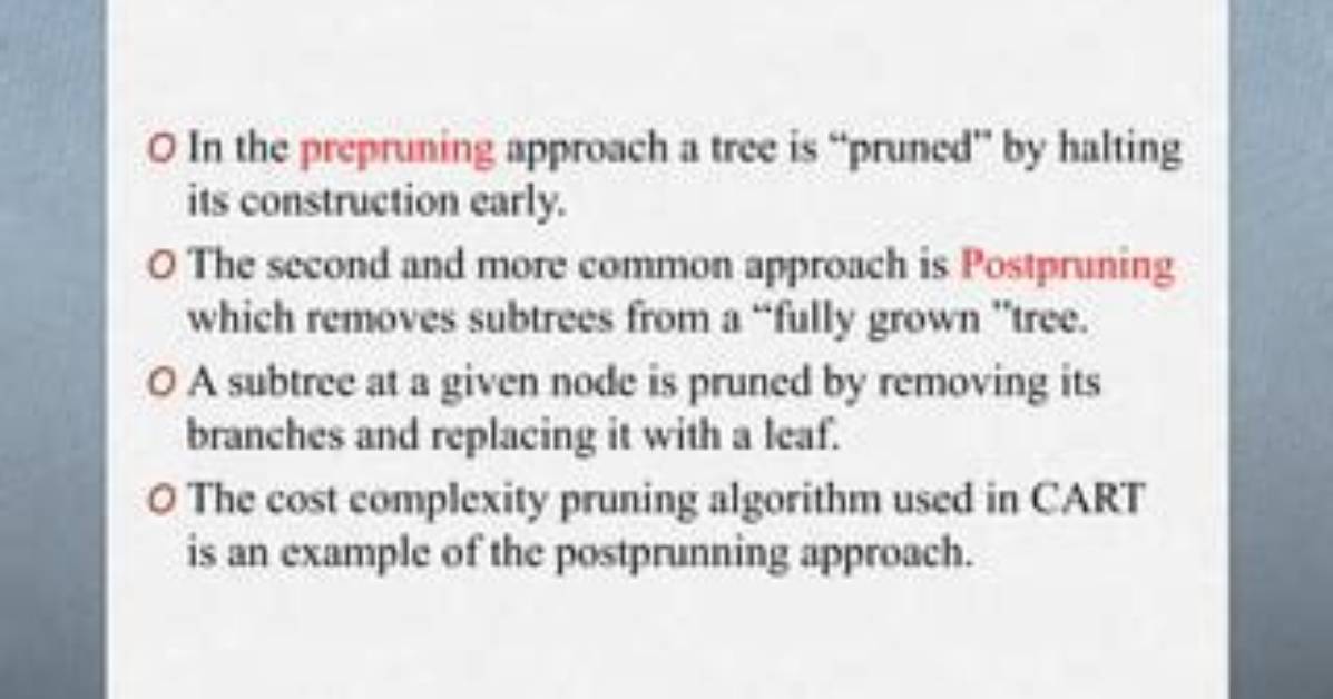 What Is Prepruning