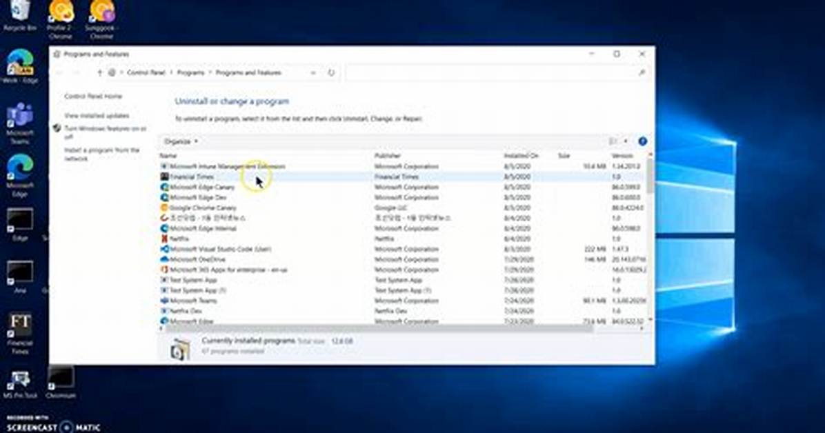What Is Programs and Features in Windows 10?