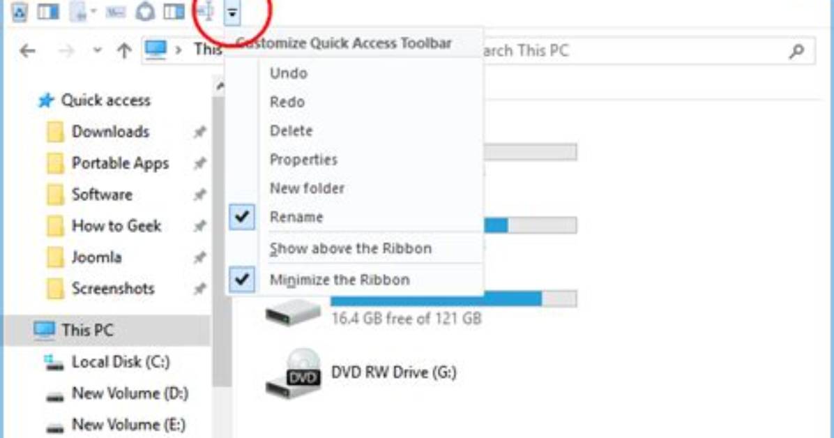 What Is Quick Access Toolbar Windows 10?