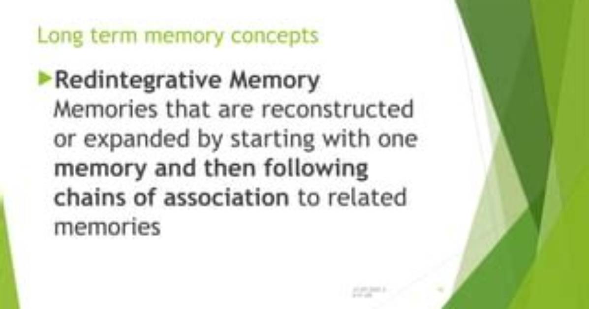 What Is Redintegrative Memory?