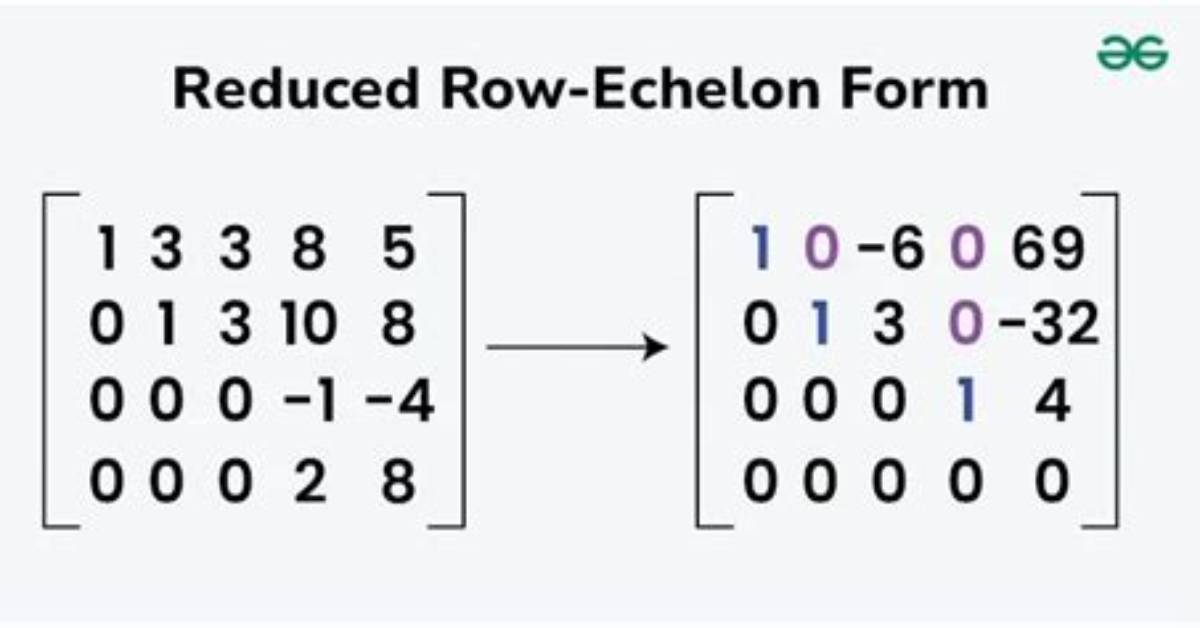 What Is Reduced Row Echelon Form Used for?
