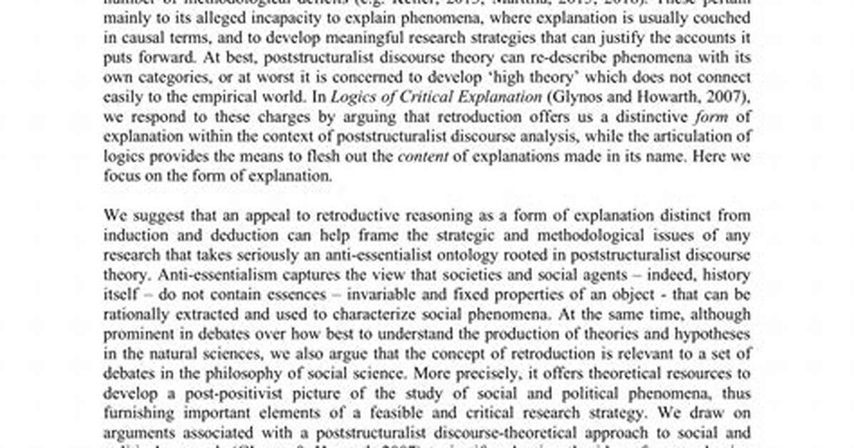 What Is Retroductive Analysis?
