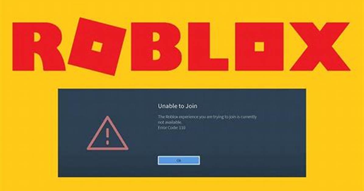What Is Roblox Error Code 110