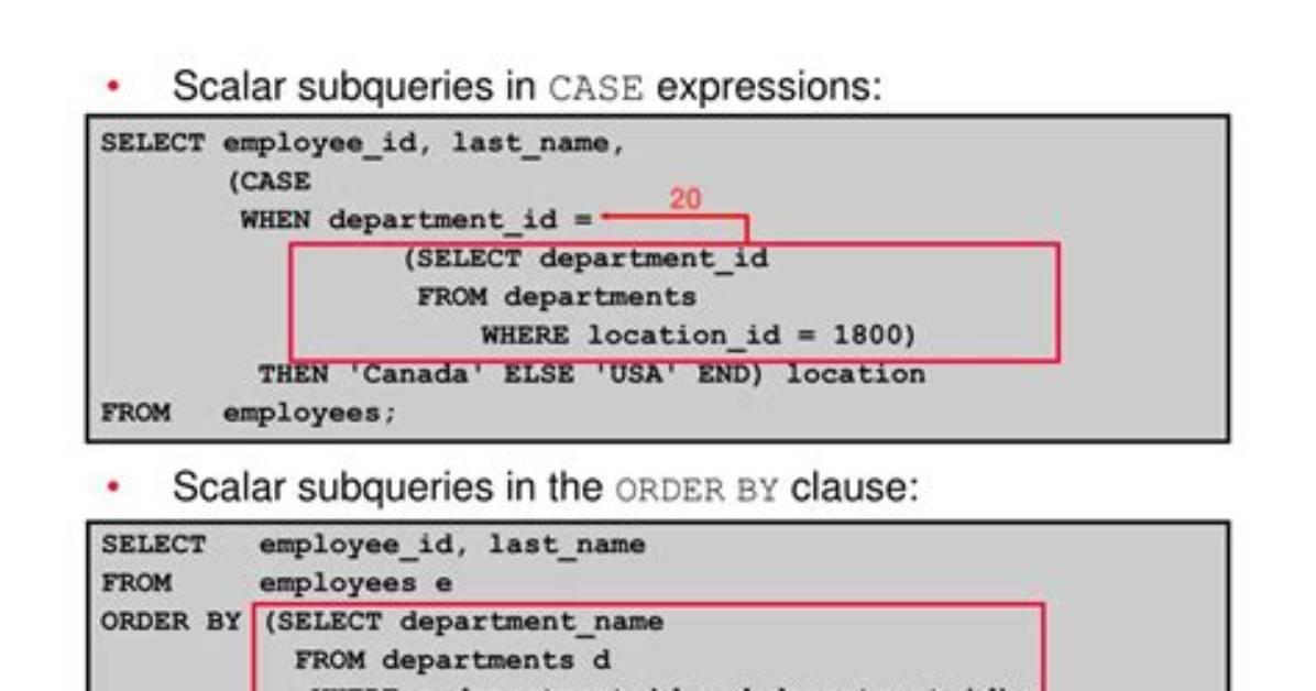 What Is Scalar Subquery?