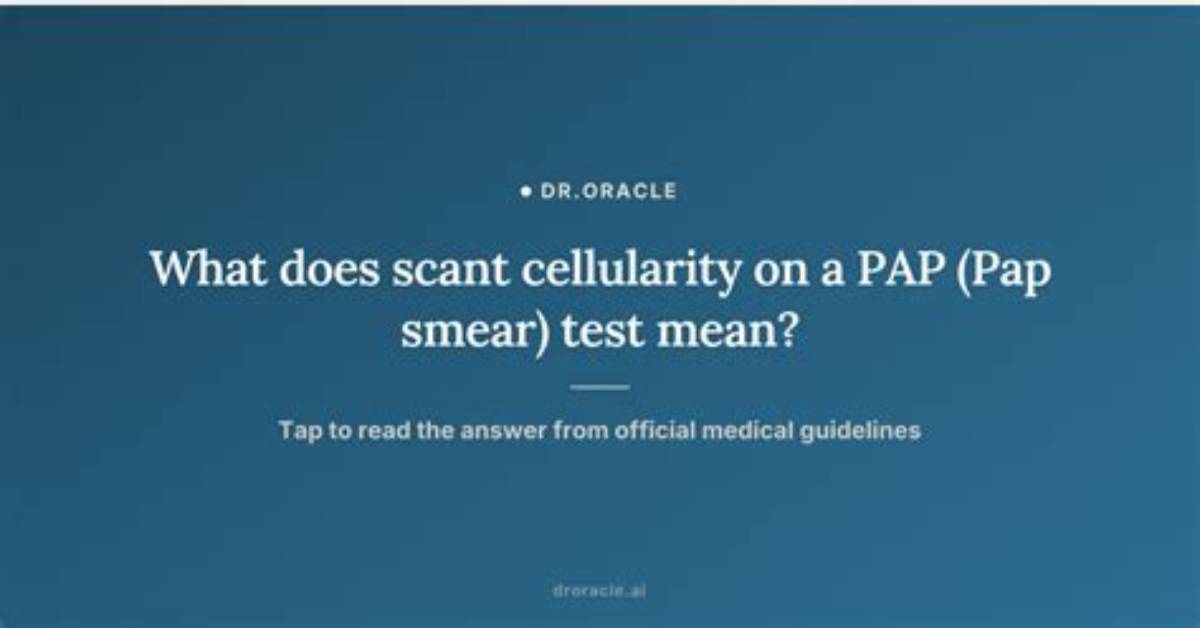 What Is Scant Cellularity?