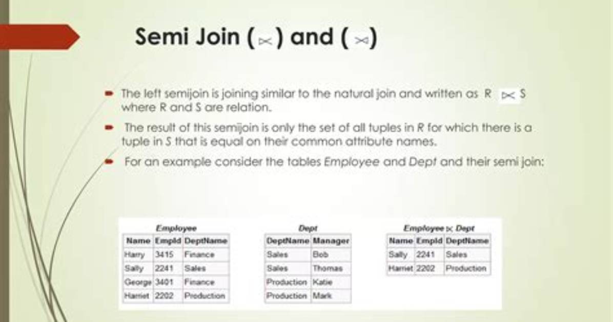 What Is Semi-Join in Database?