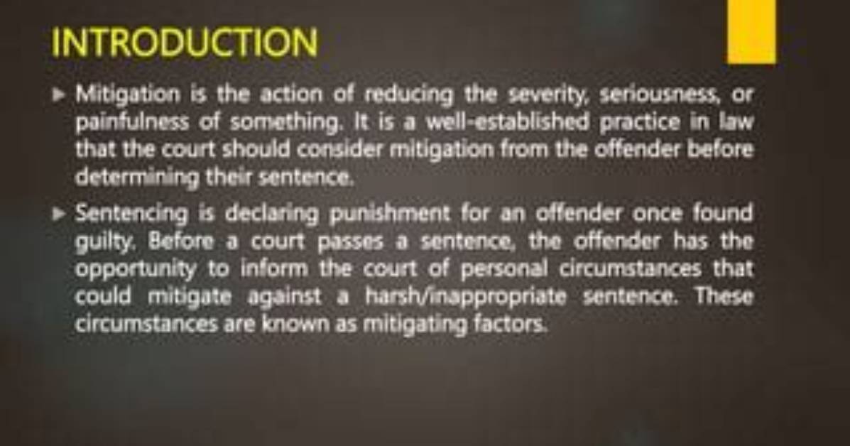 What Is Sentence Mitigation