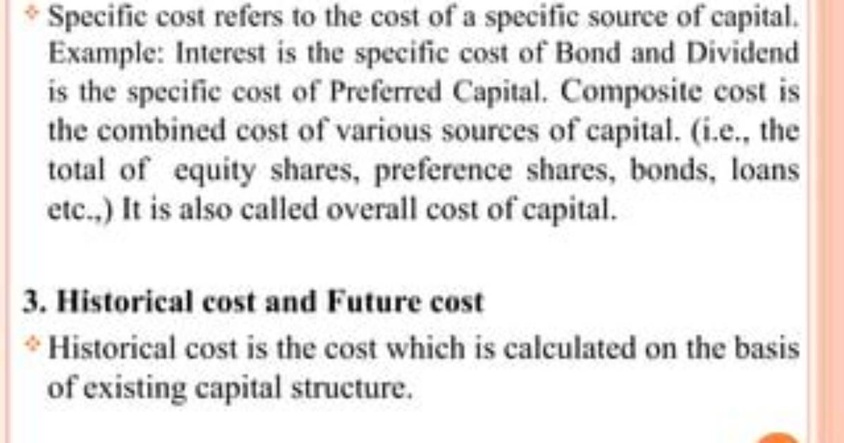 What Is Specific Cost