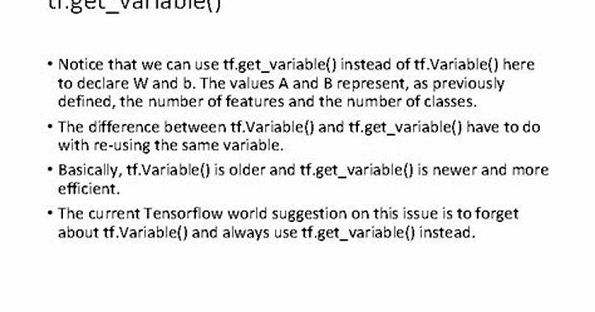 What Is Tf Get_Variable