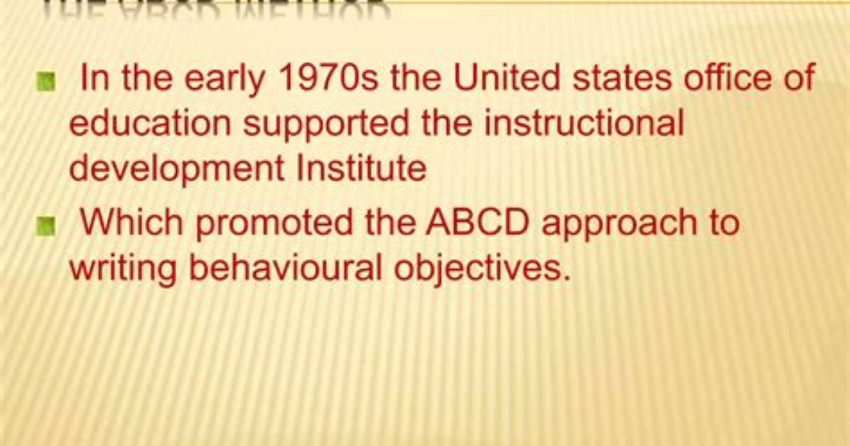 What Is the Abcd Method
