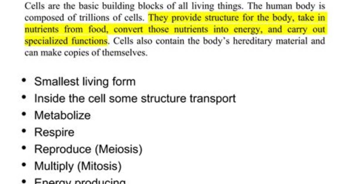 What Is the Basic Unit of Structure and Function in All Living Things