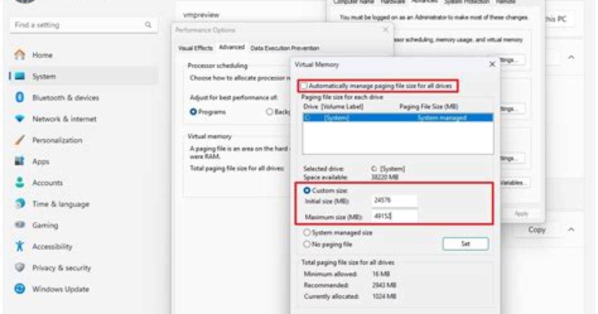 What Is the Best Virtual Memory Setting for Windows 7?