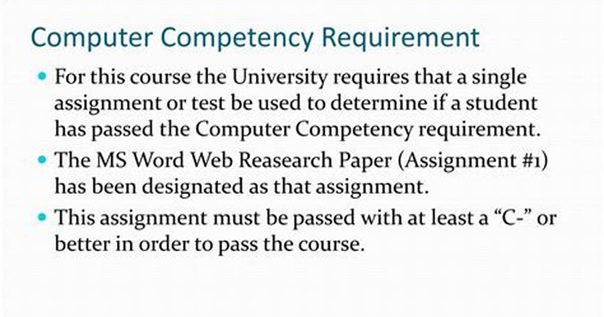 What Is the Computer Competency Test