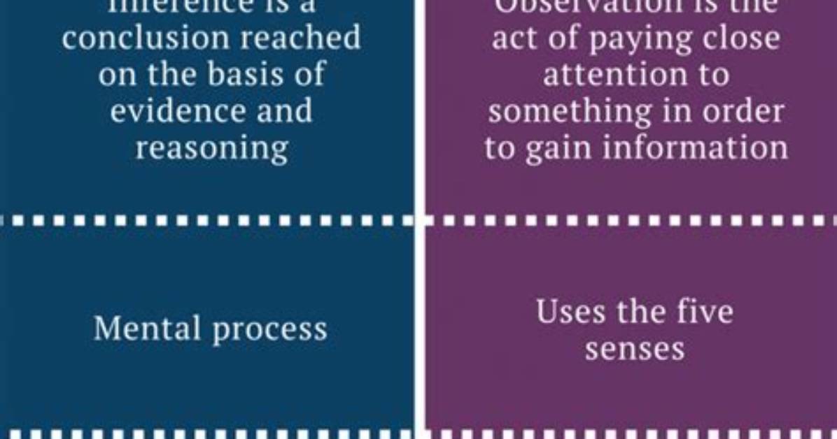 What Is the Difference Between an Observation and an Inference Give an Example