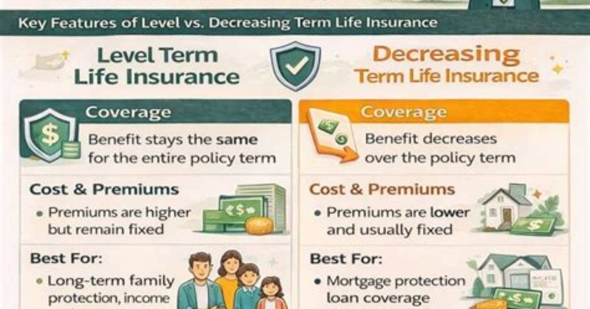 What Is the Difference Between Level Term and Decreasing Term Life Insurance
