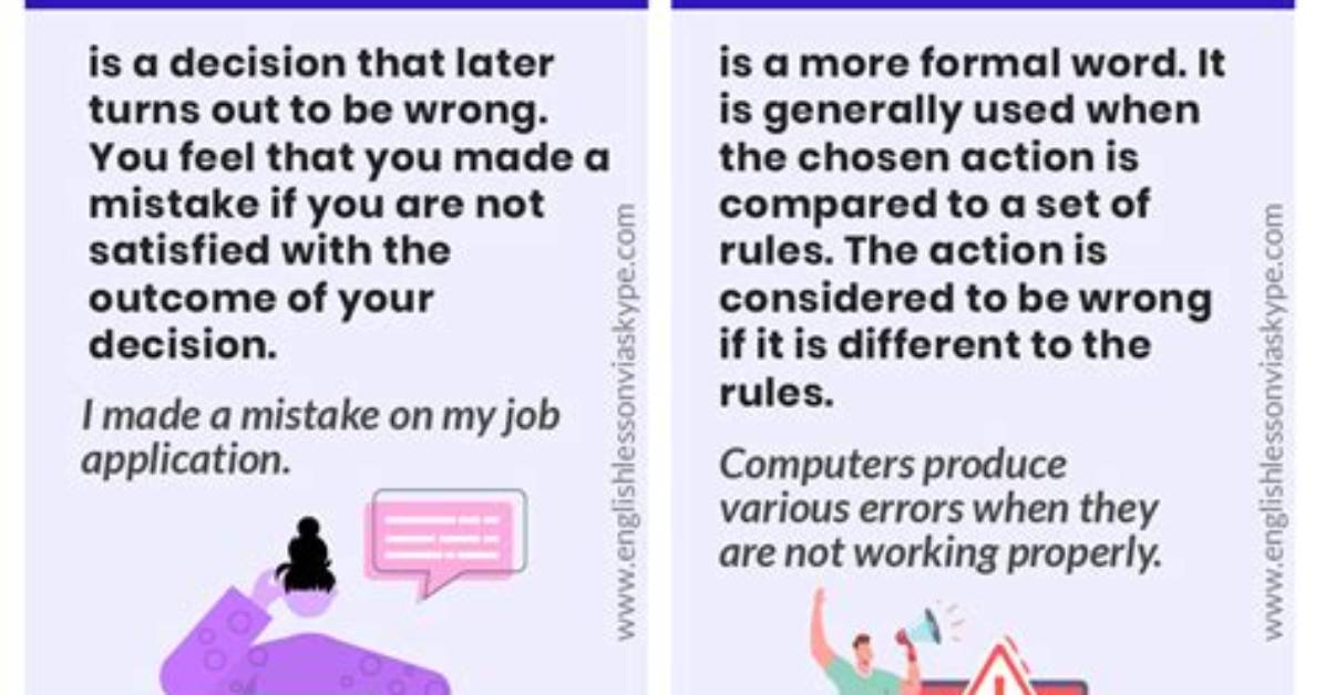 What Is the Difference Between Mistakes and Errors?