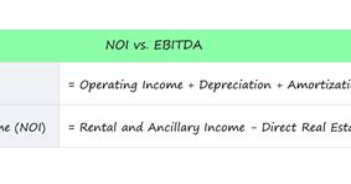 What Is the Difference Between Noi and Ebitda?