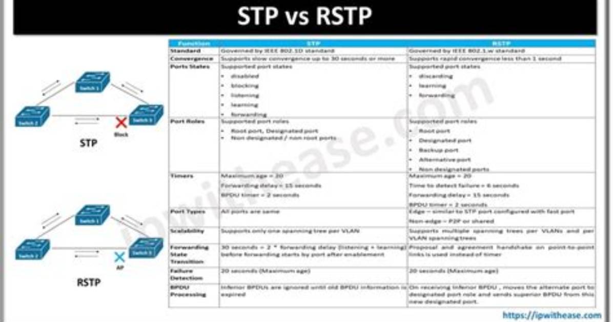 What Is the Difference Between Stp Rstp Mstp?