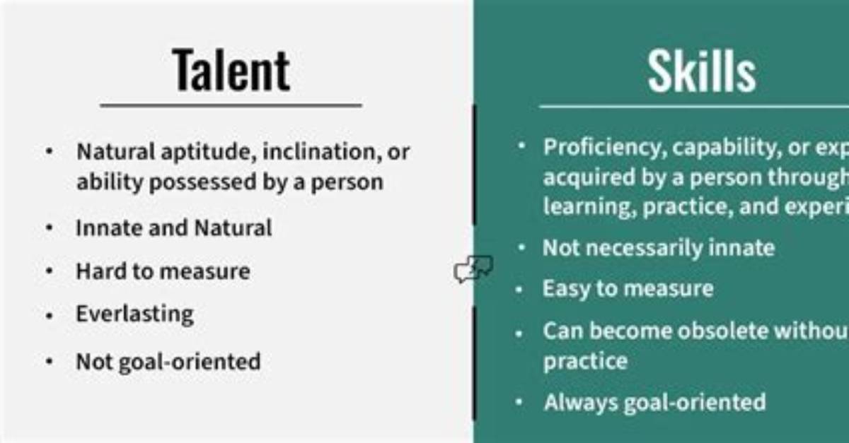 What Is the Difference Between Talent and Skill?
