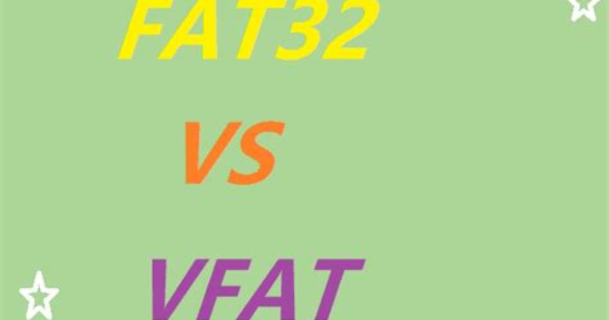 What Is the Difference Between Vfat and Fat32 File Systems?