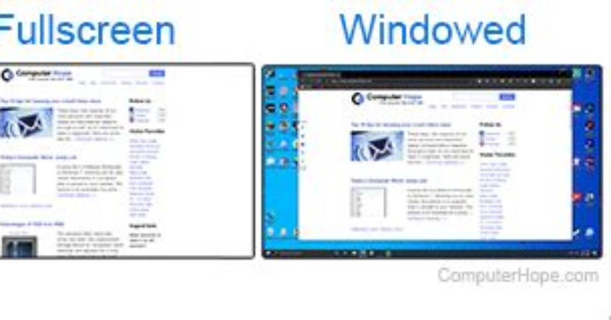 What Is the Difference Between Windowed Fullscreen and Fullscreen