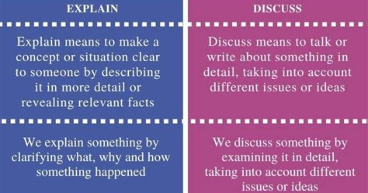 What Is the Difference - How to Discuss