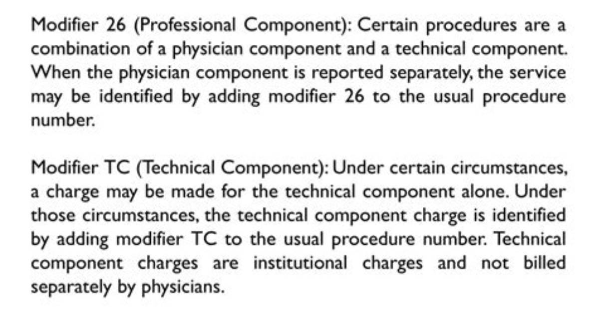 What Is the Modifier for Technical Component