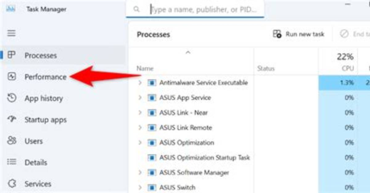 What Is the Performance Tab on Task Manager?