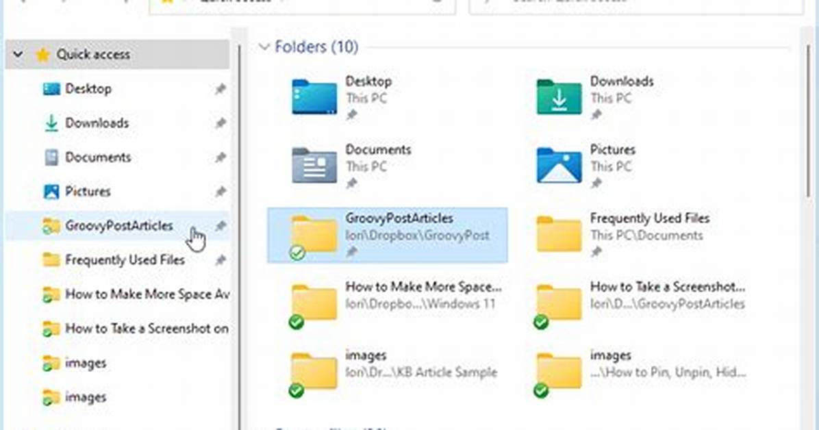 What Is the Quick Access Folder in Windows 10?