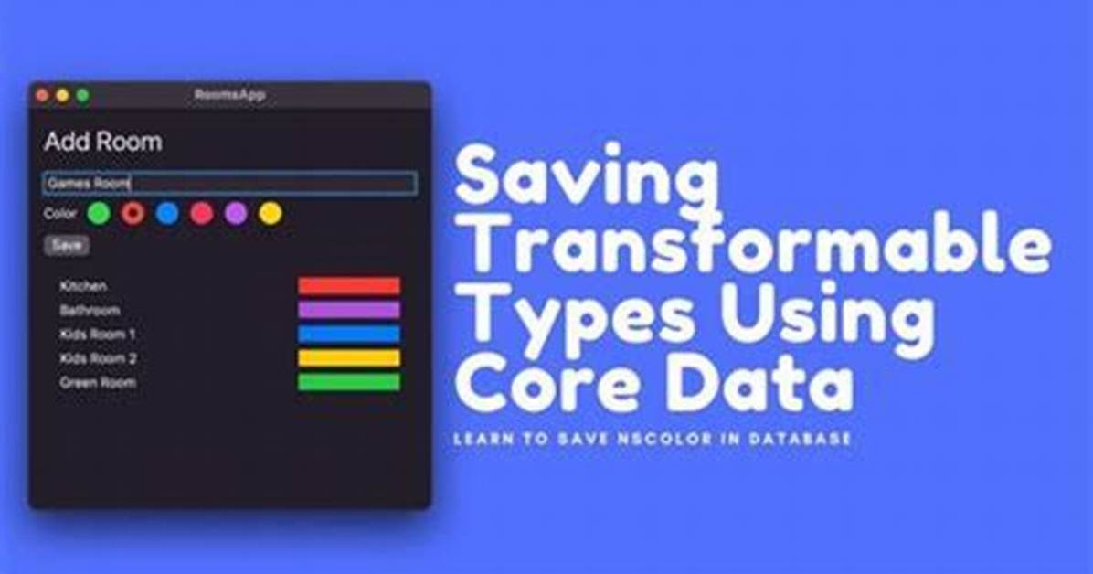What Is Transformable in Core Data?