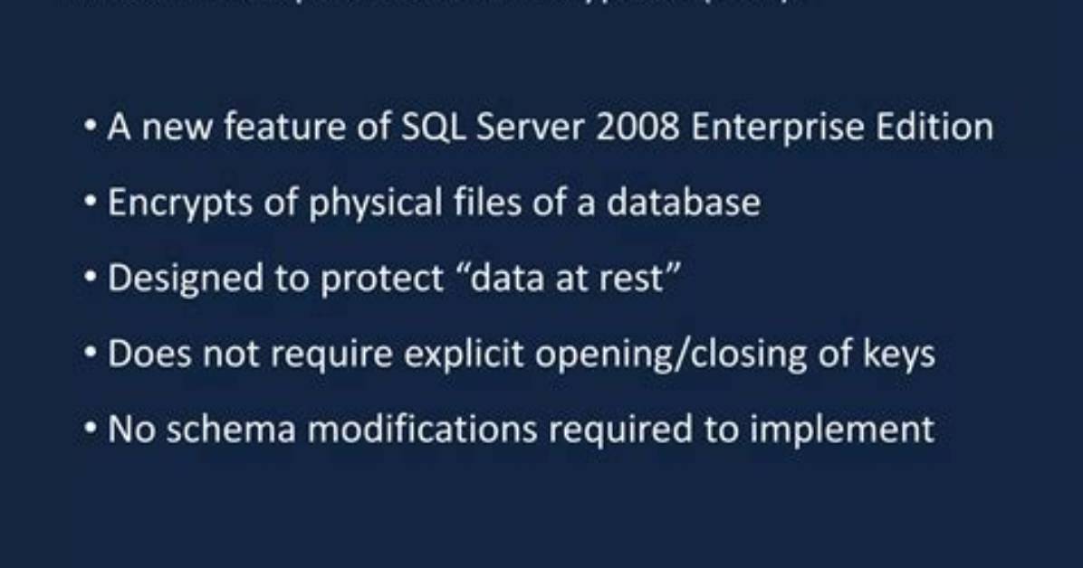 What Is Transparent Data Encryption Used in Oracle