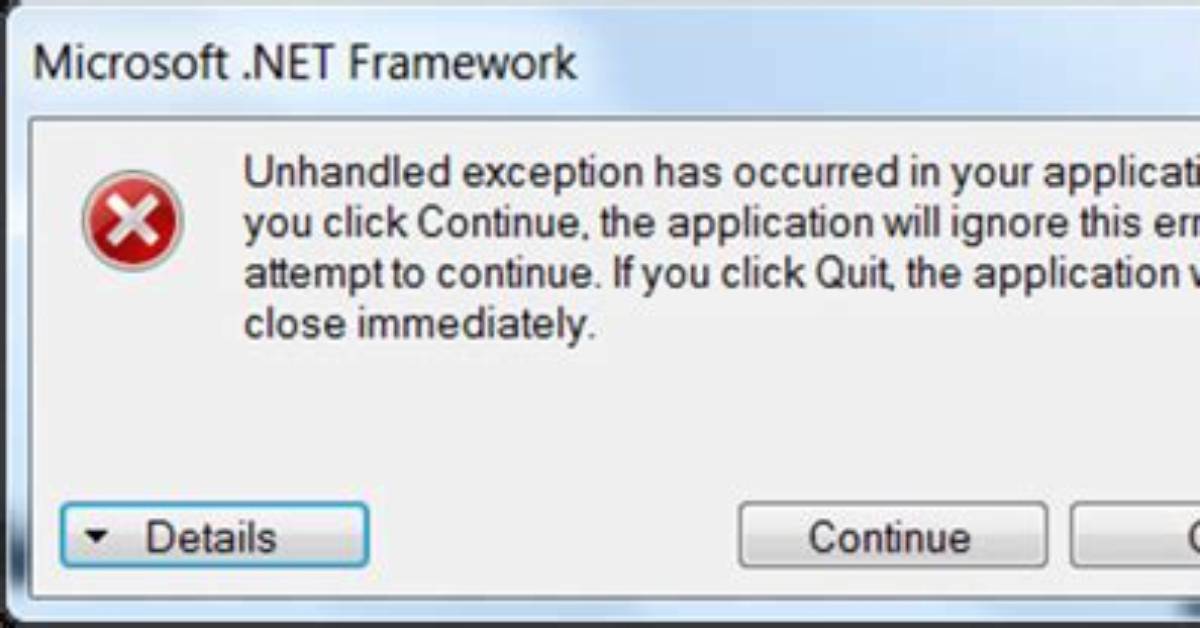 What Is Unhandled Exception Has Occurred?
