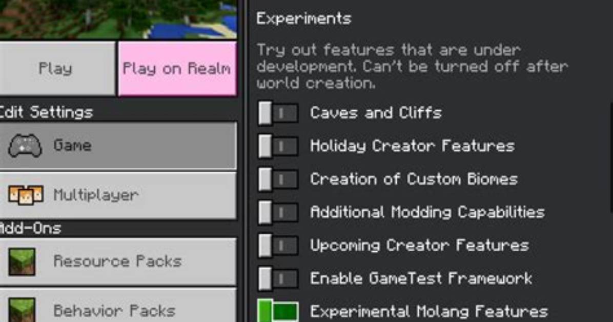 What Is Vanilla Experiments Minecraft
