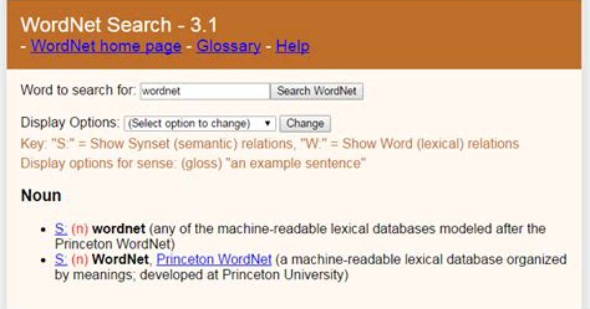 What Is Wordnet Example