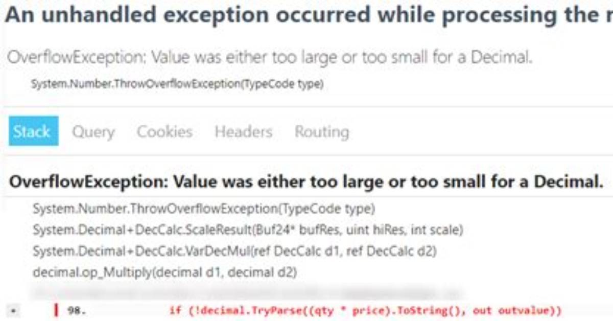 What Is Wrong on This Decimal. Tryparse?