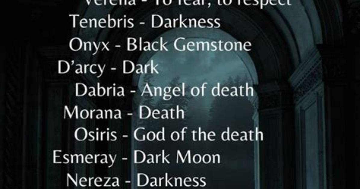 What Name Means Dark?