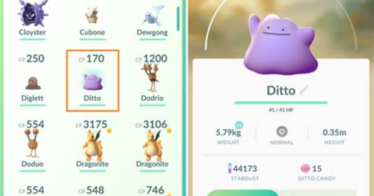 What Pokemon Can Ditto Be Pokemon Go