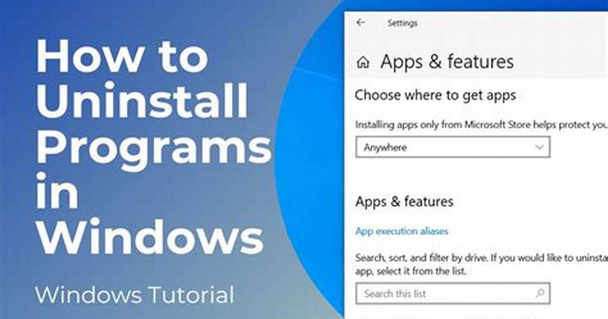 What Programs Are Safe to Uninstall Windows 10?