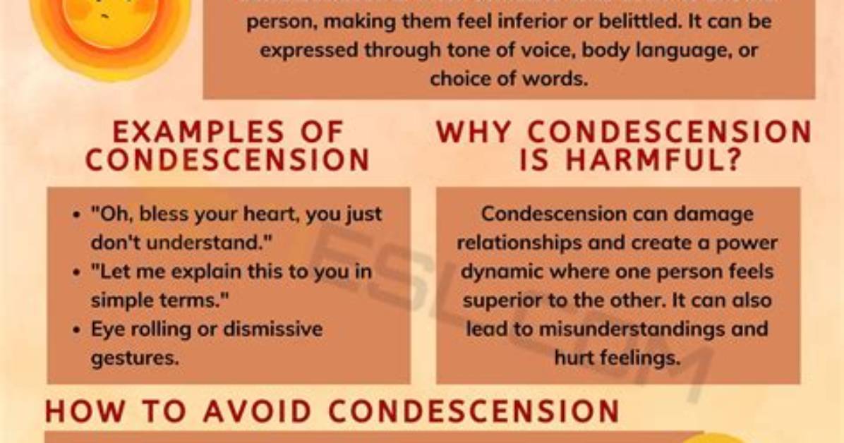 What's a Condescending Manner?