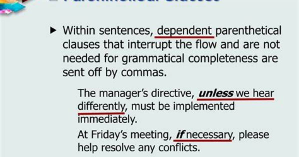 What's a Parenthetical Clause?