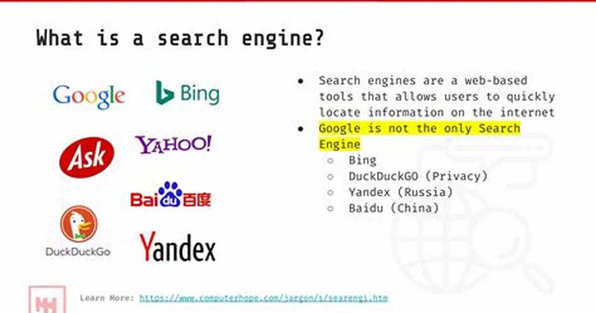 What's a Search Engine?