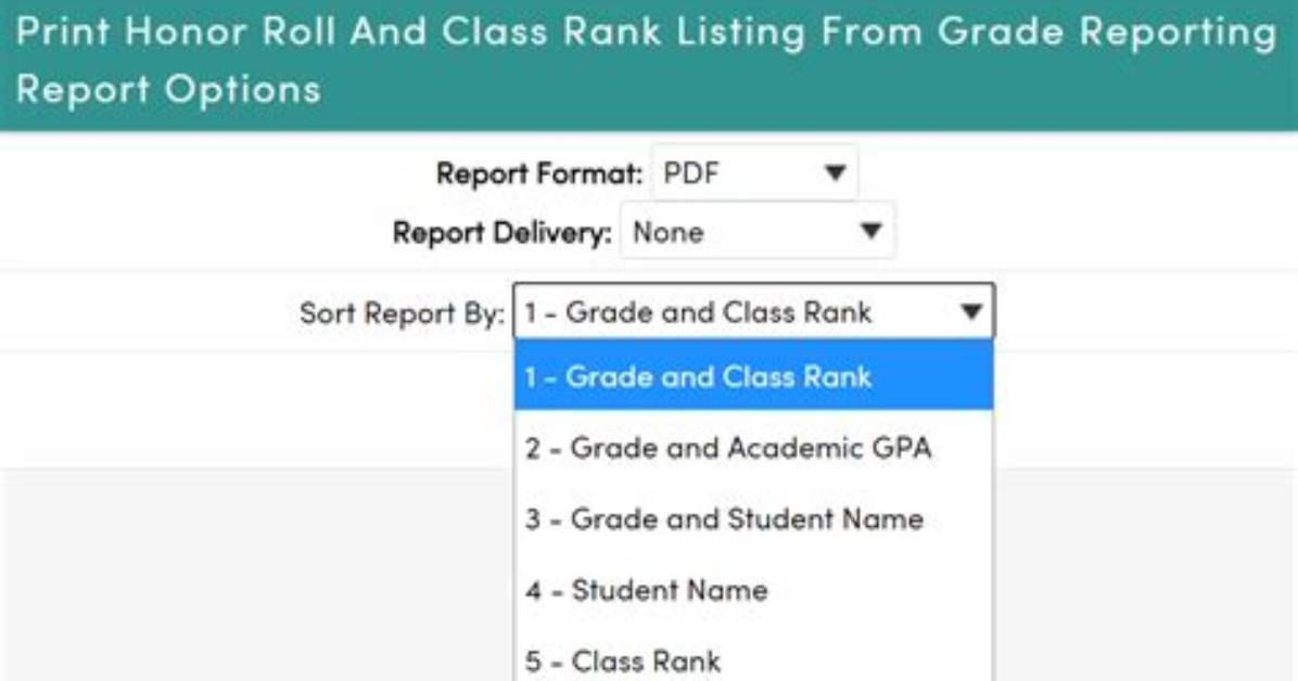 What's Class Rank Reporting?