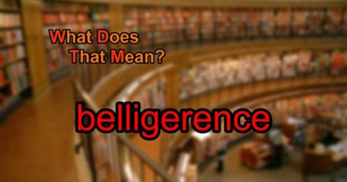 What's Does Belligerence Mean?