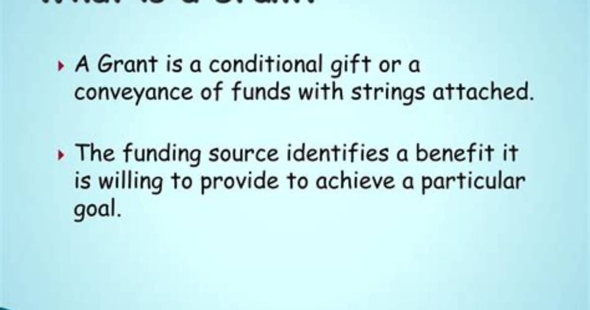 What's Does Grant Mean?